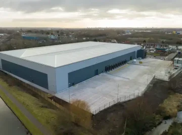 Warehouse aerial shot